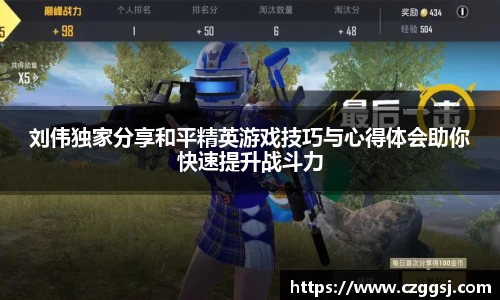 刘伟独家分享和平精英游戏技巧与心得体会助你快速提升战斗力