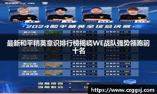 最新和平精英意识排行榜揭晓WE战队强势领跑前十名
